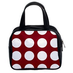 Big Dot Red Classic Handbags (2 Sides) by snowwhitegirl