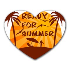 Ready For Summer Heart Mousepads by Melcu
