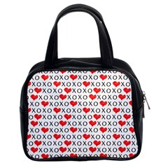 Xoxo Valentines Day Pattern Classic Handbags (2 Sides) by Valentinaart