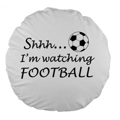Football Fan  Large 18  Premium Round Cushions by Valentinaart