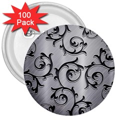 Floral 3  Buttons (100 Pack)  by Sapixe