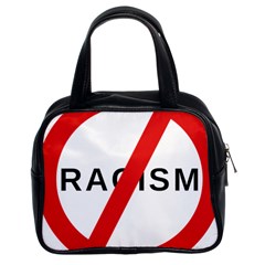 No Racism Classic Handbags (2 Sides) by demongstore
