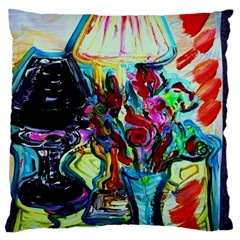 Still Life With Two Lamps Large Flano Cushion Case (two Sides) by bestdesignintheworld