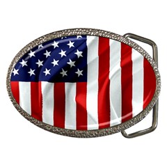 American Usa Flag Vertical Belt Buckles by FunnyCow