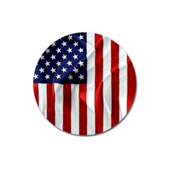 American Usa Flag Vertical Magnet 3  (round) by FunnyCow
