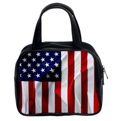 American Usa Flag Vertical Classic Handbags (2 Sides) by FunnyCow