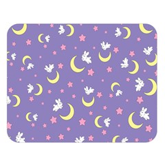 Rabbit Of The Moon Double Sided Flano Blanket (large) by Ellador
