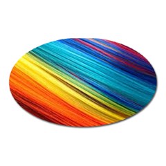 Rainbow Oval Magnet by NSGLOBALDESIGNS2