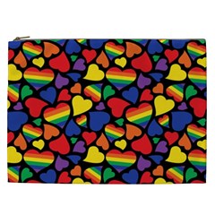 Prideheartsrepeat Cosmetic Bag (xxl) by PrideMarks