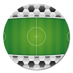 Background Sports Soccer Football Magnet 5  (round) by Wegoenart