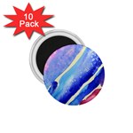 Painting Abstract Blue Pink Spots 1.75  Magnets (10 pack)  Front