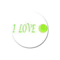 I Lovetennis Magnet 3  (round) by Greencreations