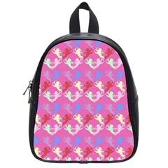 Colorful Cherubs Pink School Bag (small) by snowwhitegirl