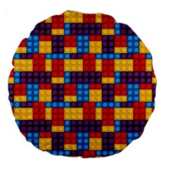 Lego Background Game Large 18  Premium Round Cushions by Mariart