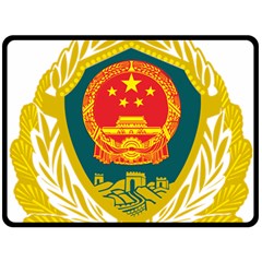 Badge Of Chinese People s Armed Police Force Double Sided Fleece Blanket (large)  by abbeyz71