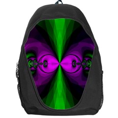 Abstract Artwork Fractal Background Green Purple Backpack Bag by Sudhe