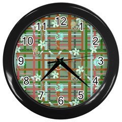 Textile Fabric Wall Clock (black) by HermanTelo