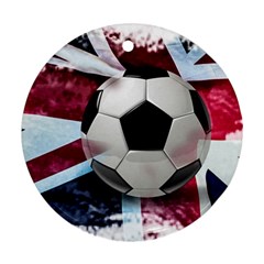 Soccer Ball With Great Britain Flag Ornament (round) by Vaneshart