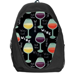 Red Wine Glass Backpack Bag by trulycreative