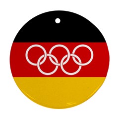 Olympic Flag Of Germany, 1960-1968 Round Ornament (two Sides) by abbeyz71