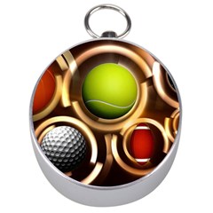 Sport Ball Tennis Golf Football Silver Compasses by HermanTelo