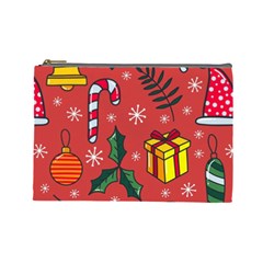 Colorful Funny Christmas Pattern Cosmetic Bag (large) by Vaneshart