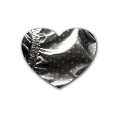 Polka Dots 1 2 Rubber Coaster (heart)  by bestdesignintheworld