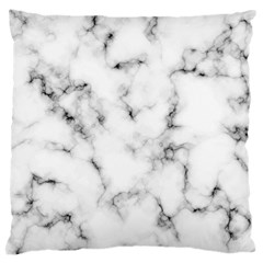 White Faux Marble Texture  Large Cushion Case (two Sides) by Dushan