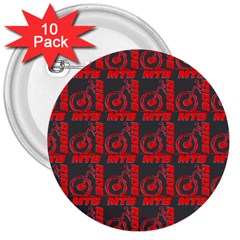 015 Mountain Bike - Mtb - Hardtail And Downhill 3  Buttons (10 Pack)  by DinzDas