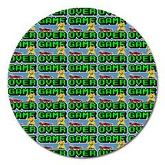 Game Over Karate And Gaming - Pixel Martial Arts Magnet 5  (round) by DinzDas