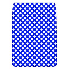 Dark Blue And White Polka Dots Pattern, Retro Pin-up Style Theme, Classic Dotted Theme Removable Flap Cover (l) by Casemiro