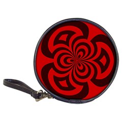 Spiral Abstraction Red, Abstract Curves Pattern, Mandala Style Classic 20-cd Wallets by Casemiro
