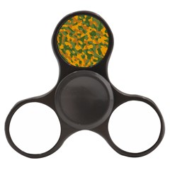 Green And Orange Camouflage Pattern Finger Spinner by SpinnyChairDesigns