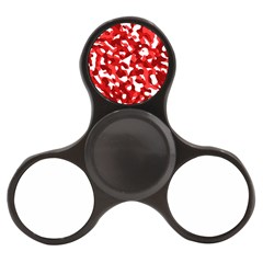 Red And White Camouflage Pattern Finger Spinner by SpinnyChairDesigns