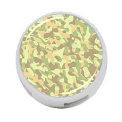 Light Green Brown Yellow Camouflage Pattern 4-port Usb Hub (one Side) by SpinnyChairDesigns