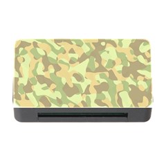 Light Green Brown Yellow Camouflage Pattern Memory Card Reader With Cf by SpinnyChairDesigns