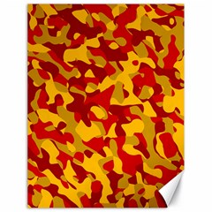 Red And Yellow Camouflage Pattern Canvas 18  X 24  by SpinnyChairDesigns