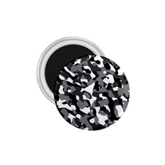 Black And White Camouflage Pattern 1 75  Magnets by SpinnyChairDesigns