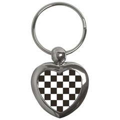 Chequered Flag Key Chain (heart) by abbeyz71