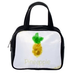 Pineapple Fruit Watercolor Painted Classic Handbag (one Side) by Mariart