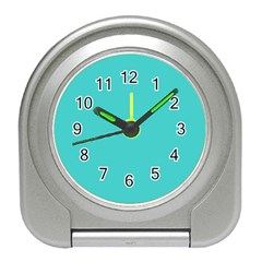 Color Medium Turquoise Travel Alarm Clock by Kultjers