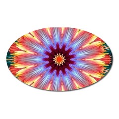 Passion Flower Oval Magnet by LW323