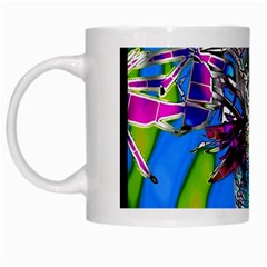 Exotic Flowers In Vase White Mugs by LW323