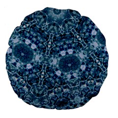 Blue Heavens Large 18  Premium Flano Round Cushions by LW323