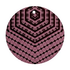 Burgundy Round Ornament (two Sides) by LW323