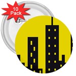 Skyline-city-building-sunset 3  Buttons (10 pack)  Front