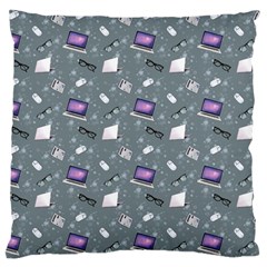 Office Works Large Cushion Case (one Side) by SychEva