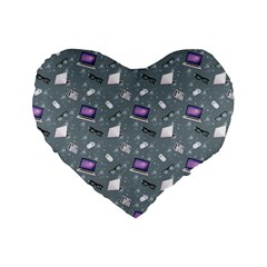 Office Works Standard 16  Premium Heart Shape Cushions by SychEva