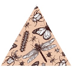 Vintage-drawn-insect-seamless-pattern Wooden Puzzle Triangle by Jancukart