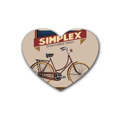Simplex Bike 001 Design By Trijava Rubber Heart Coaster (4 Pack) by nate14shop